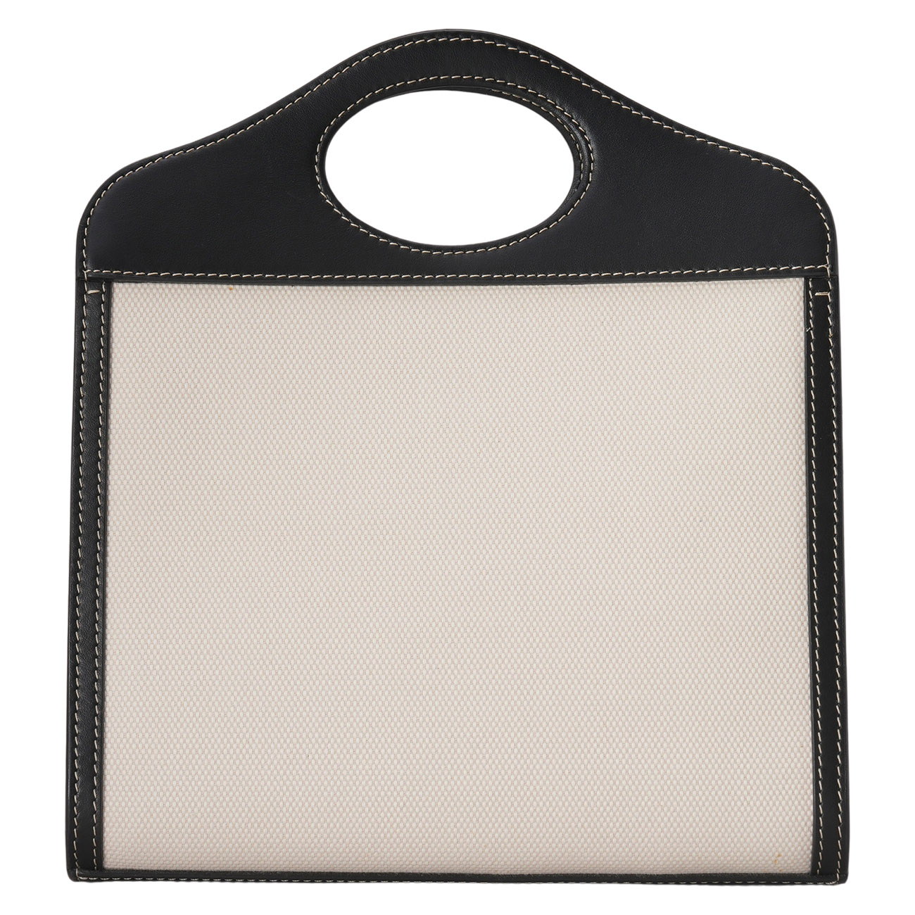 BURBERRY(USED)버버리 8028058 투톤 캔버스 레더 포켓백