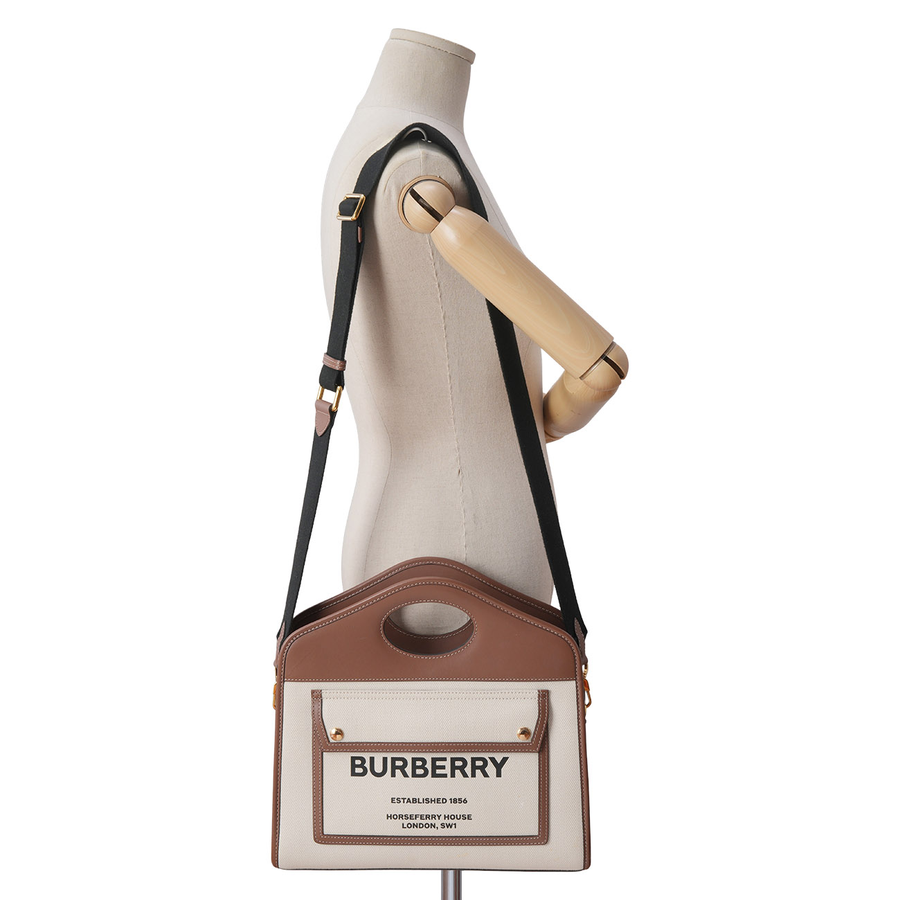 BURBERRY(USED)버버리 투톤 포켓 토트백