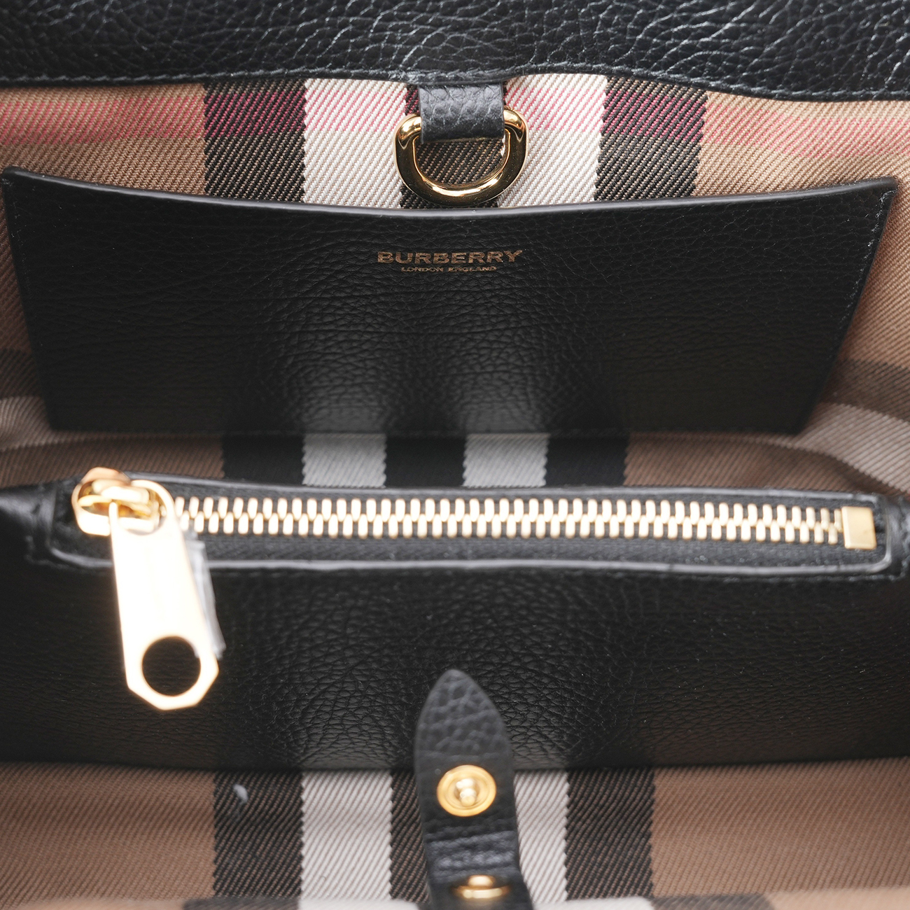 BURBERRY(USED)버버리 8111968 버몬지 체크 레더 미니백
