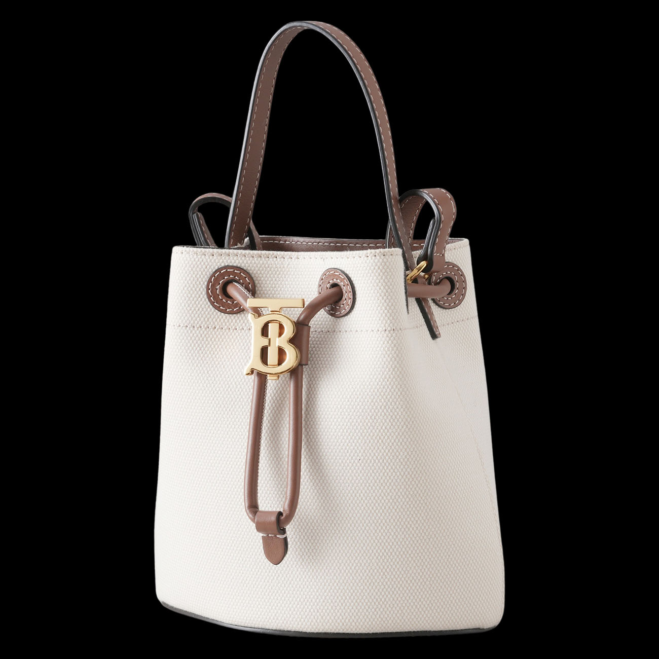 BURBERRY(USED)버버리 드로스트링 버킷 스무스 레더 캔버스 백