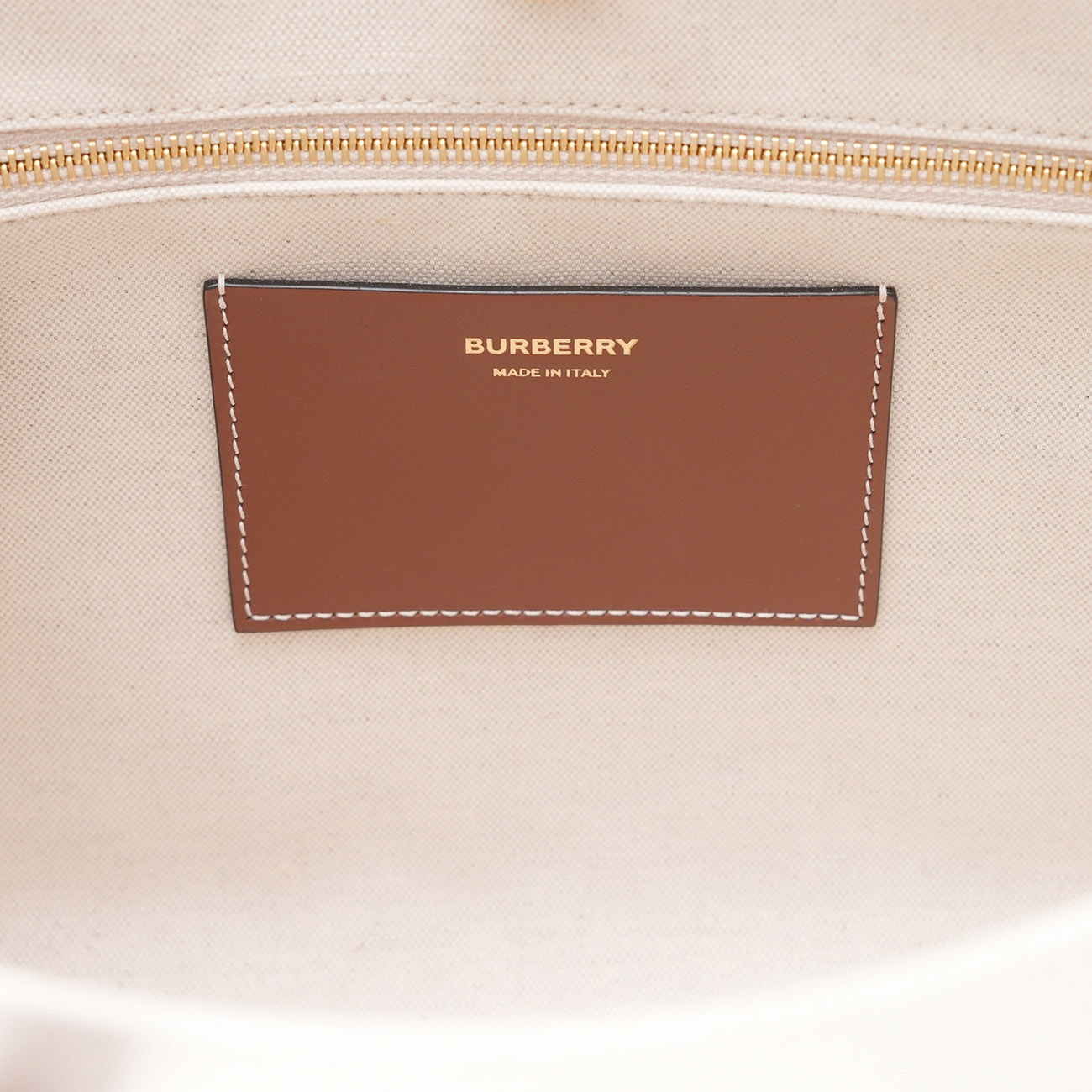 BURBERRY(USED)버버리 프레야 투톤 캔버스 스몰 토트백