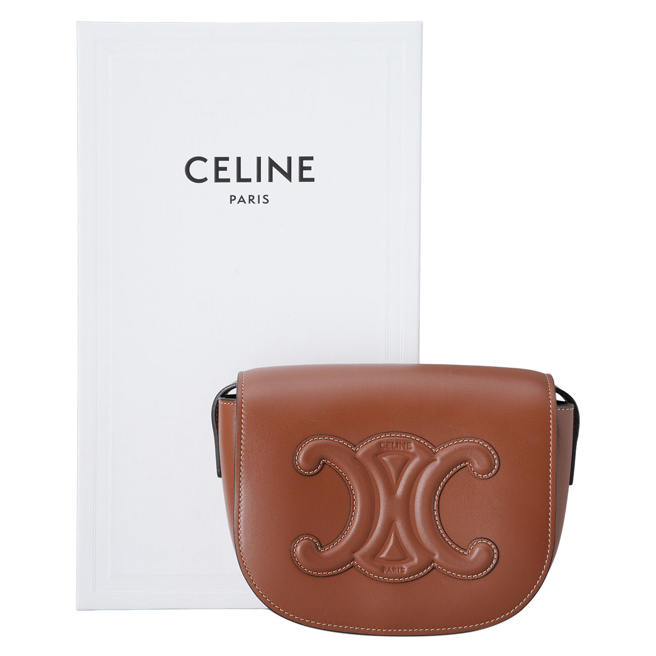 CELINE(USED)셀린느 레더 폴코 크로스백