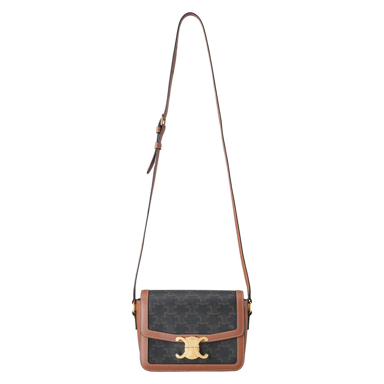 CELINE(USED)셀린느 트리옹프 틴 숄더백 블랙탄