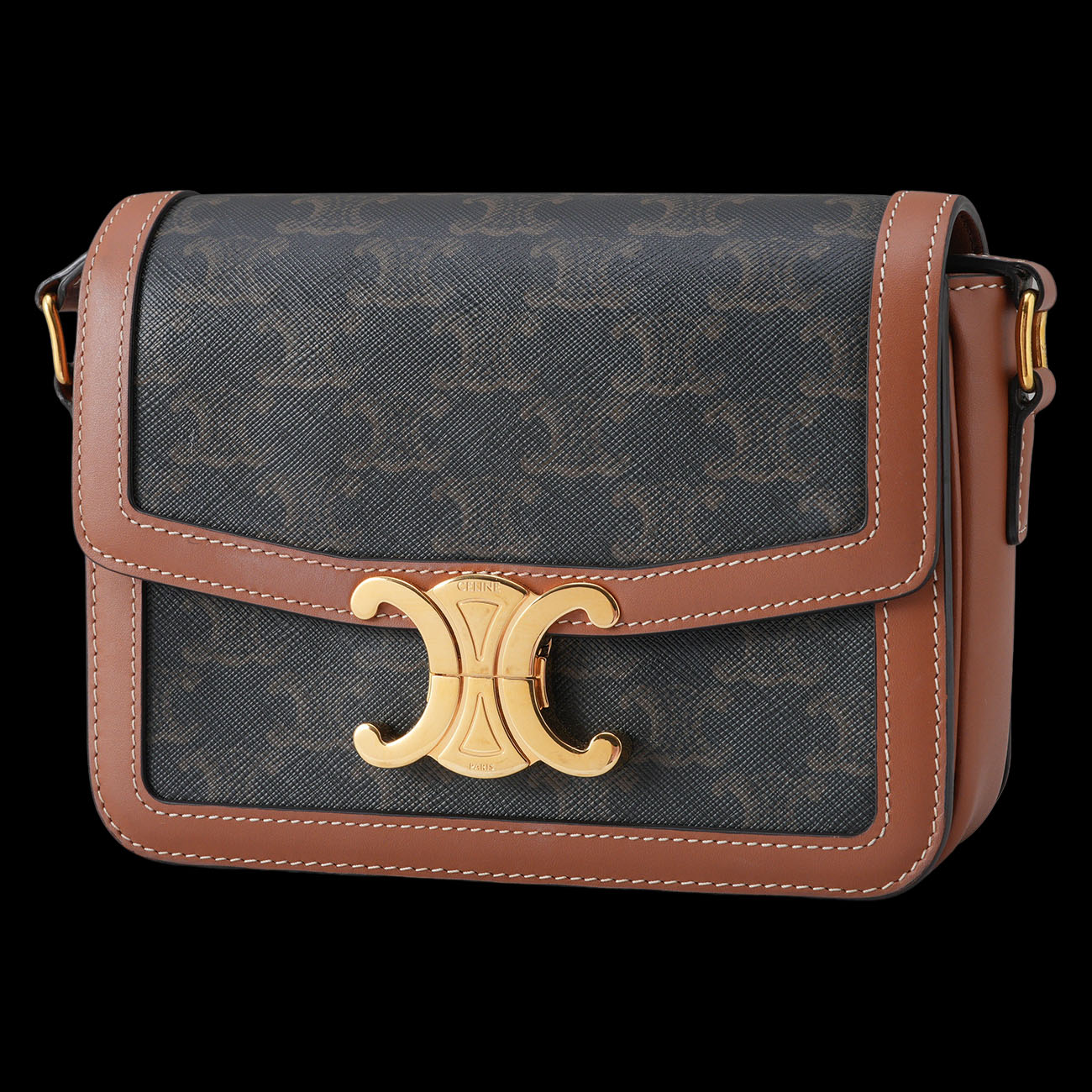 CELINE(USED)셀린느 트리옹프 틴 숄더백 블랙탄