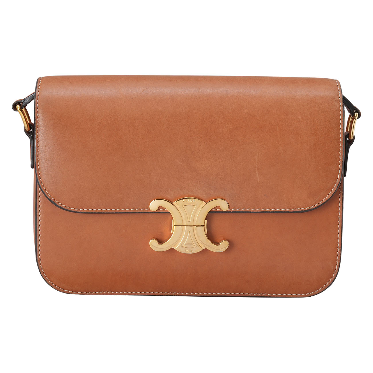 CELINE(USED)셀린느 트리옹프 레더 숄더백