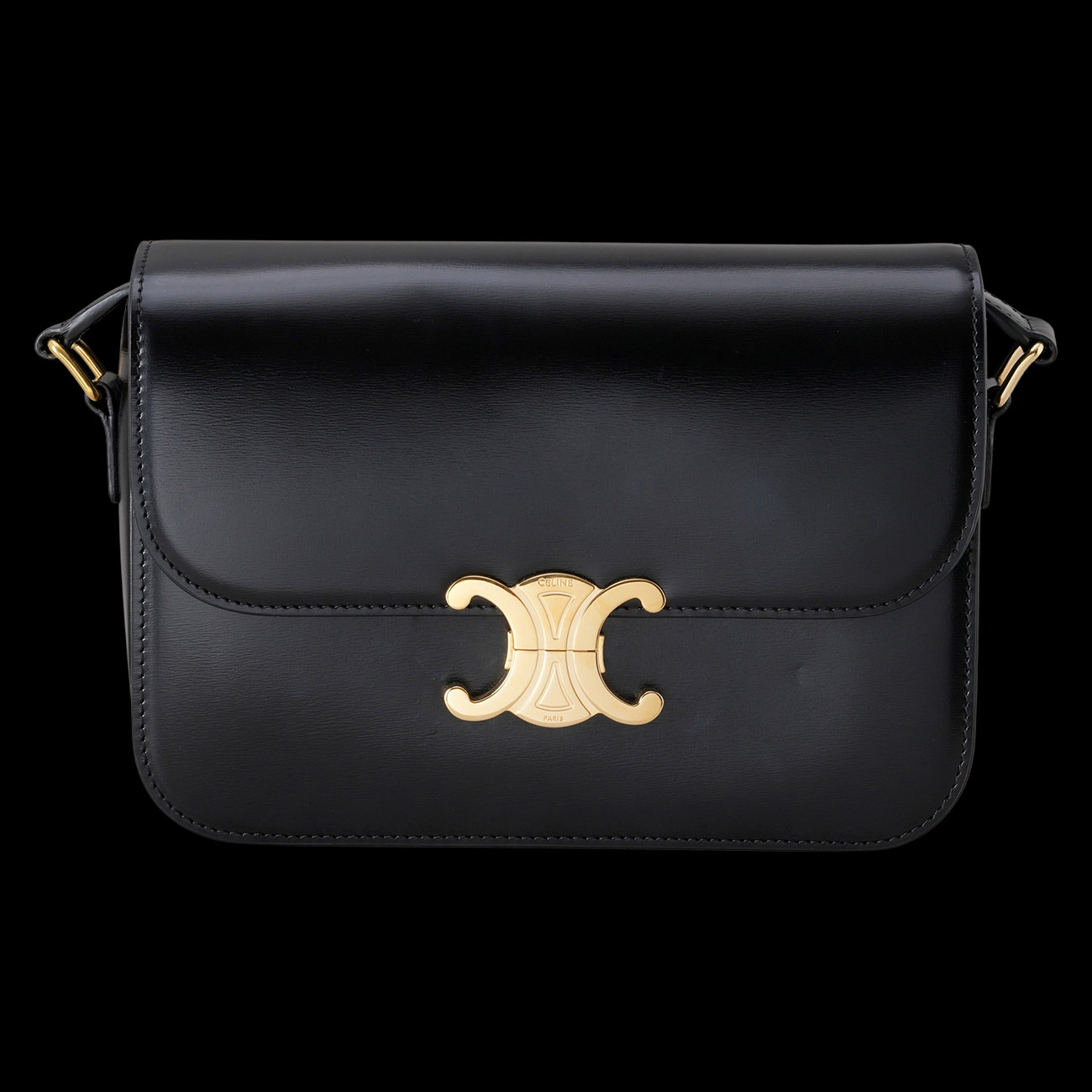 CELINE(USED)셀린느 트리옹프 레더 숄더백