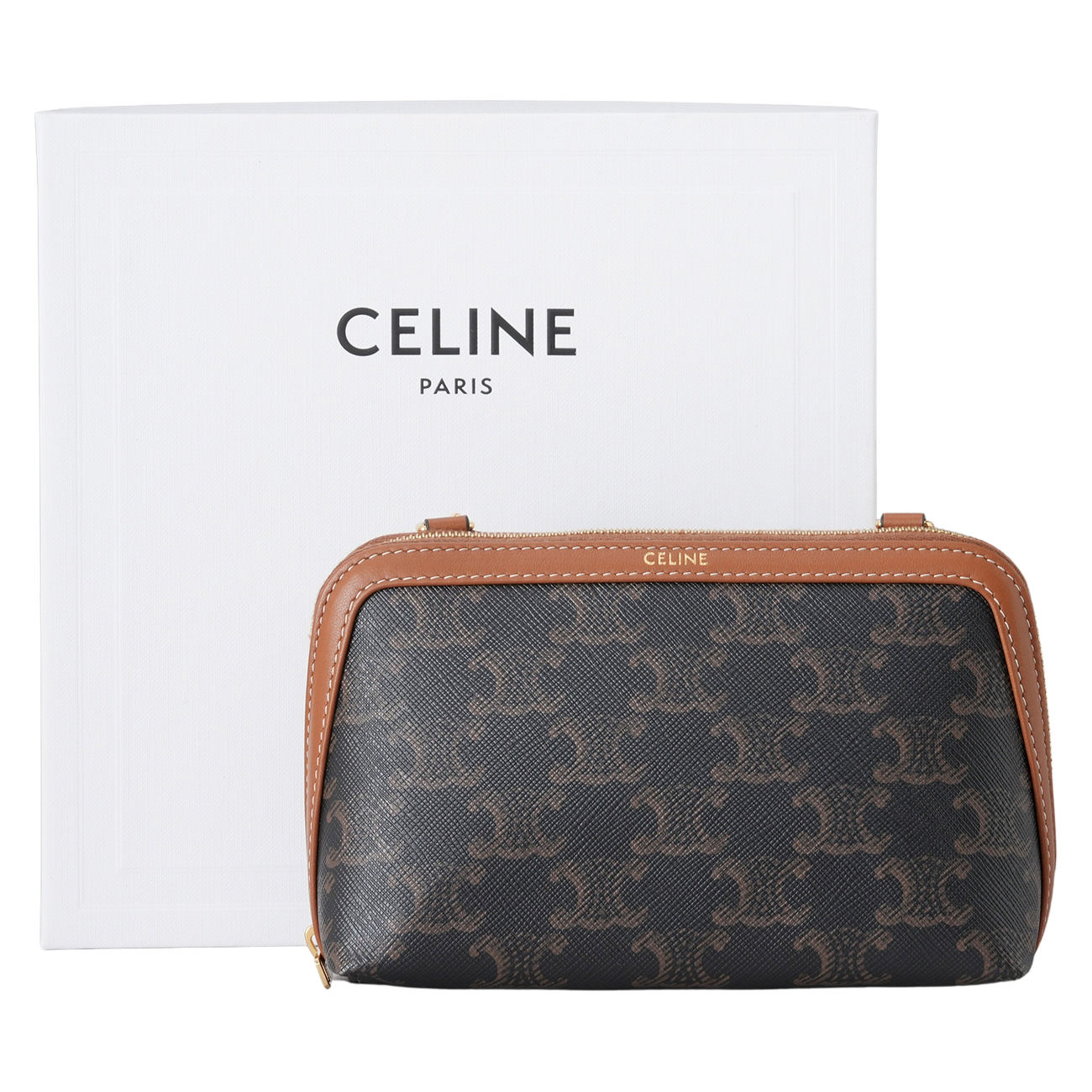 CELINE(USED)셀린는 트리옹프 캔버스 체인 클러치