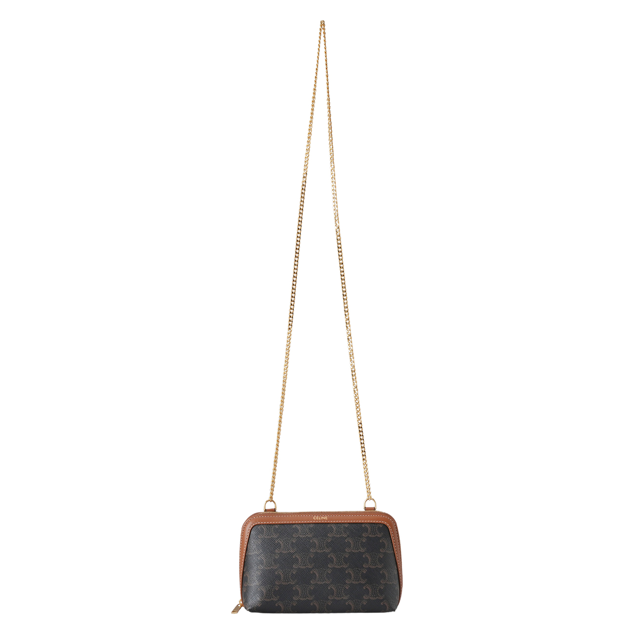 CELINE(USED)셀린는 트리옹프 캔버스 체인 클러치
