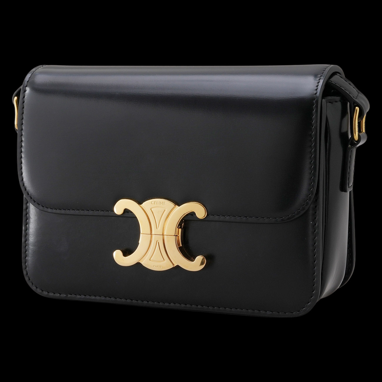 CELINE(USED)셀린트 틴 트리옹프 샤이니 카프스킨 숄더백