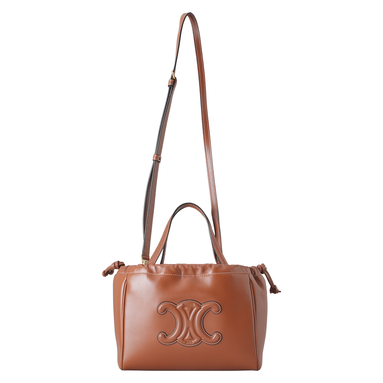 CELINE(USED)셀린느 트리옹프 카바스 드로스트링 토트겸 숄더백