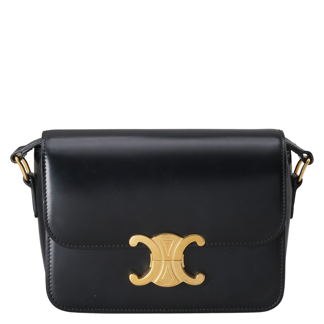 CELINE(USED)셀린느 틴 트리오페 샤이니 카프스킨 스몰 숄더백