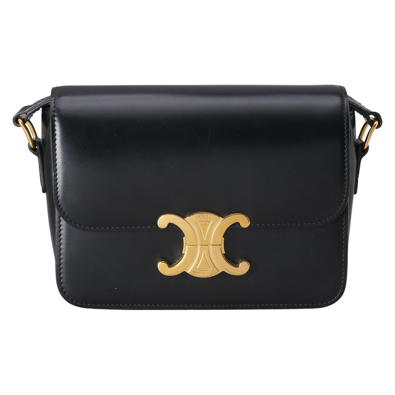 CELINE(USED)셀린느 틴 트리오페 샤이니 카프스킨 스몰 숄더백