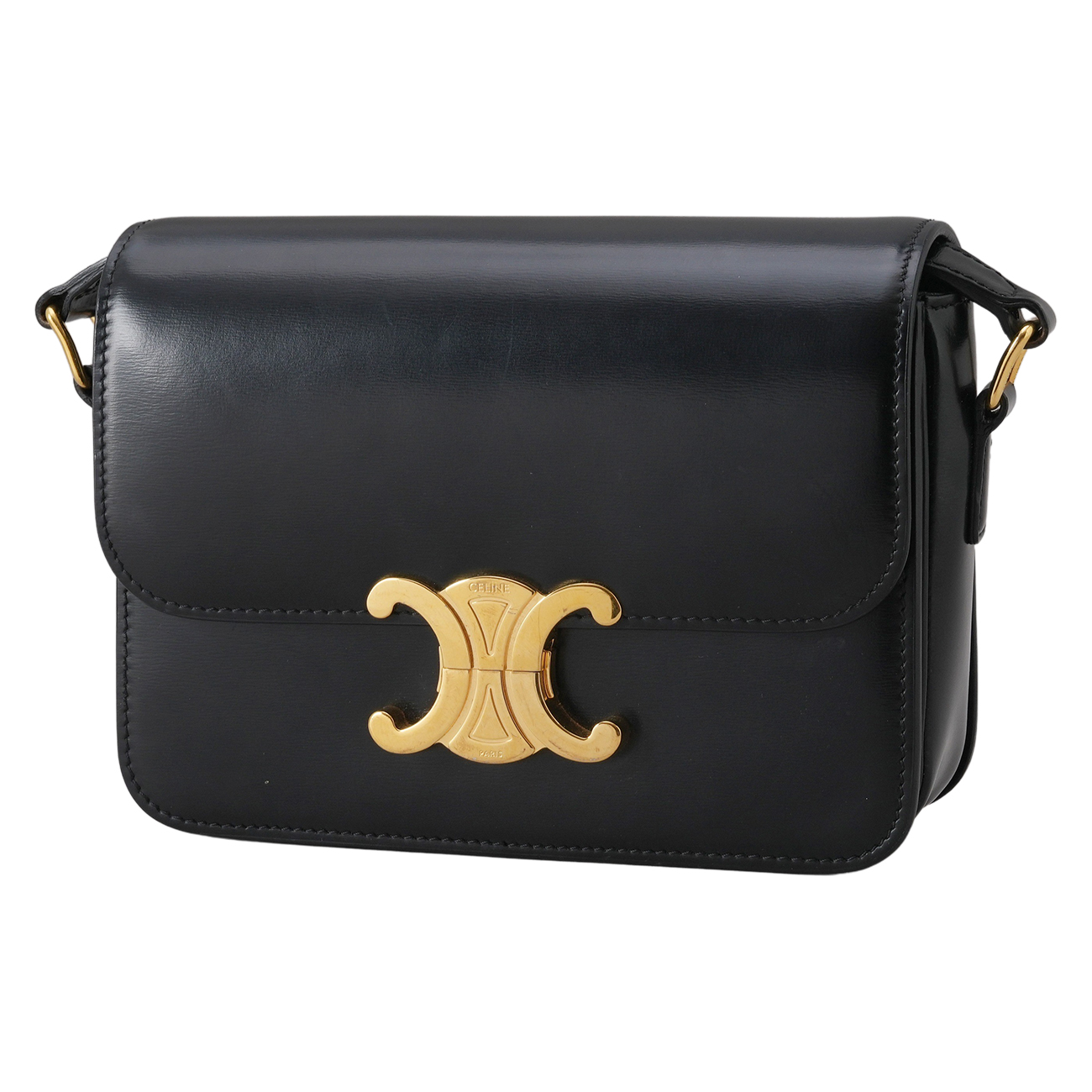 CELINE(USED)셀린느 틴 트리오페 샤이니 카프스킨 스몰 숄더백