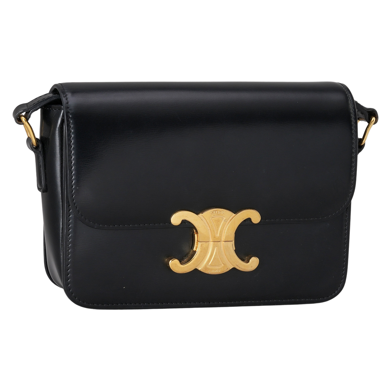 CELINE(USED)셀린느 틴 트리오페 샤이니 카프스킨 스몰 숄더백