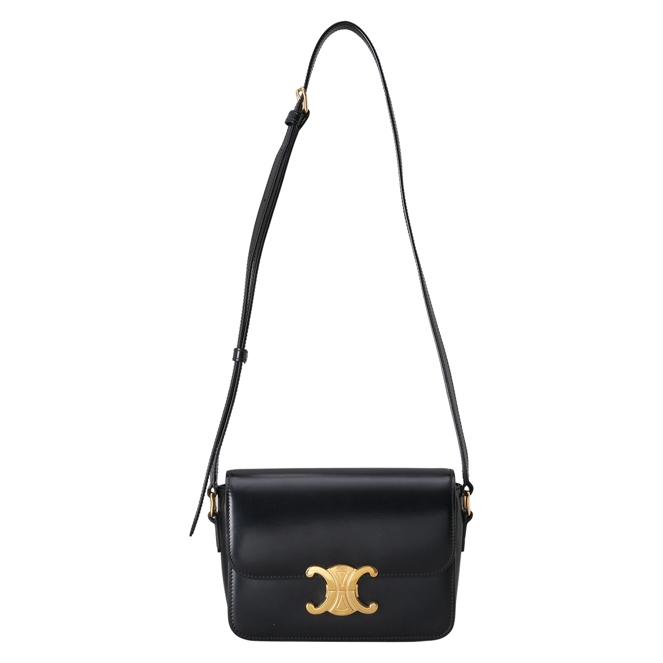 CELINE(USED)셀린느 틴 트리오페 샤이니 카프스킨 스몰 숄더백
