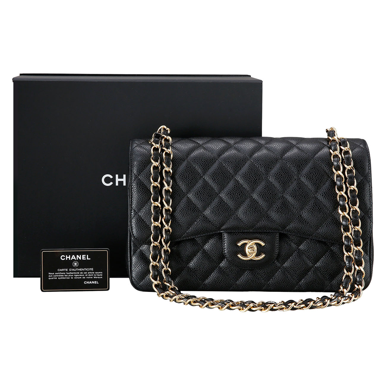 CHANEL(USED)샤넬 클래식 캐비어 점보