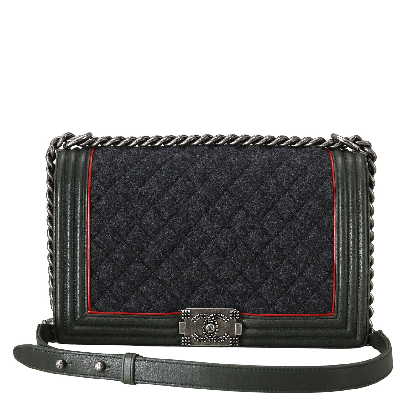 CHANEL(USED)샤넬 쉐브론 코코핸들 미디움