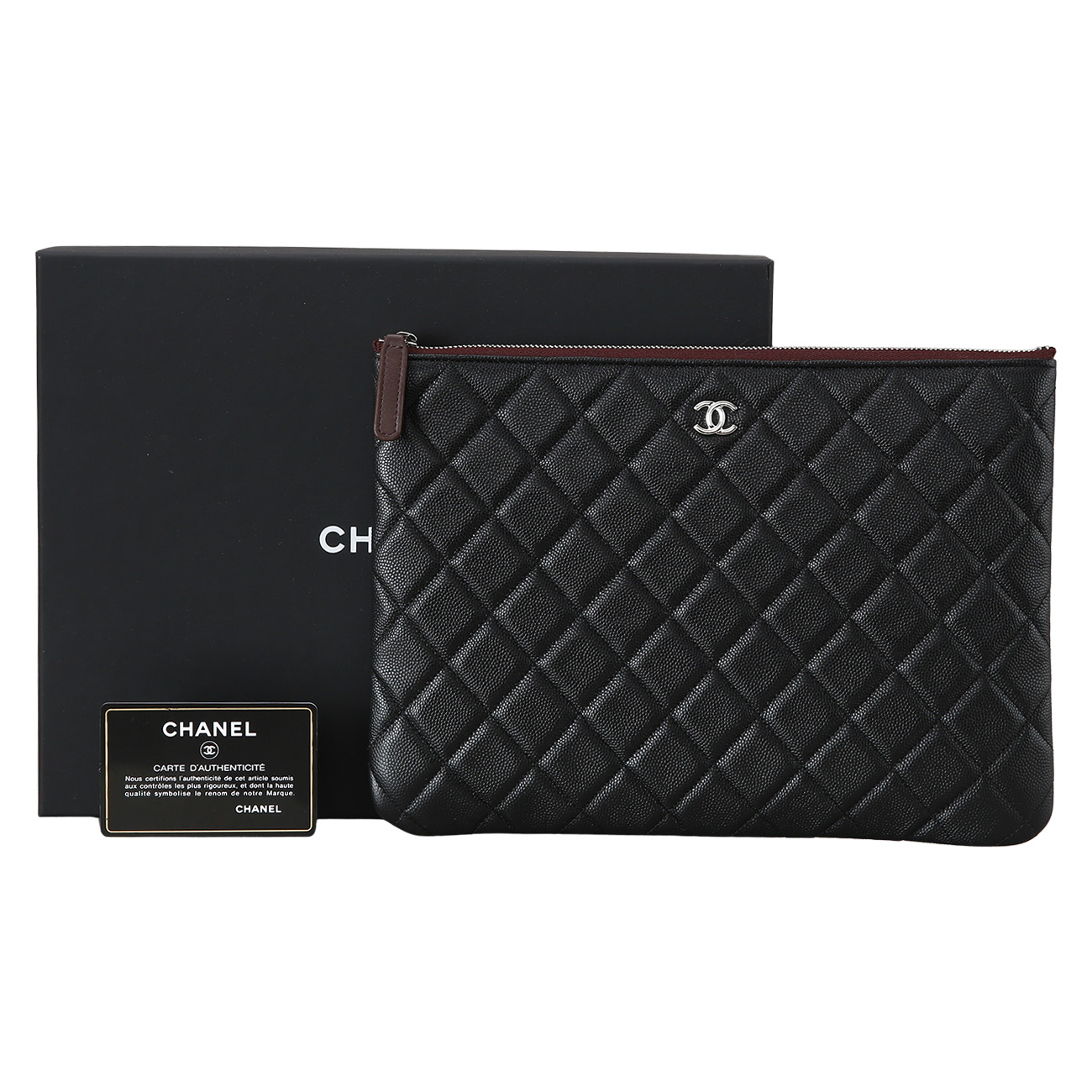 CHANEL(USED)샤넬 캐비어 클래식 클러치 미듐