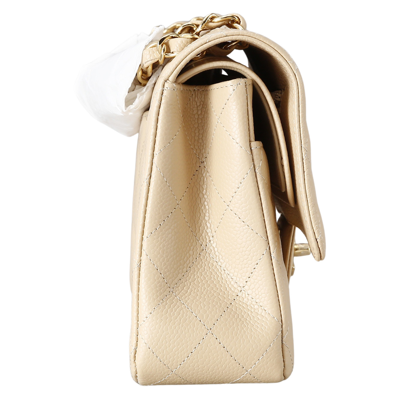 CHANEL(USED)샤넬 베이지 클래식 미듐 플랩백