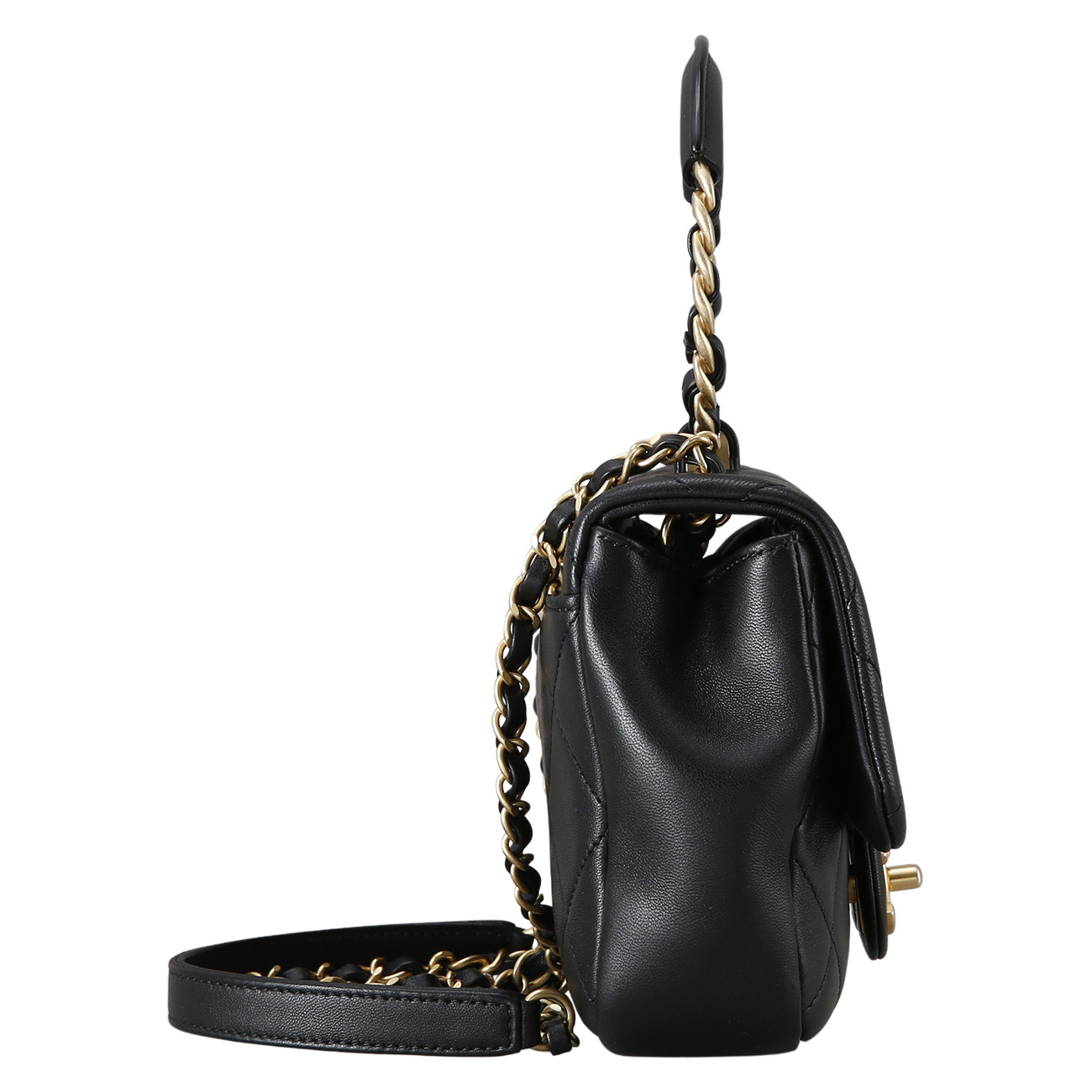 CHANEL(USED)샤넬 AS1357 원형 탑핸들 미니 플랩백