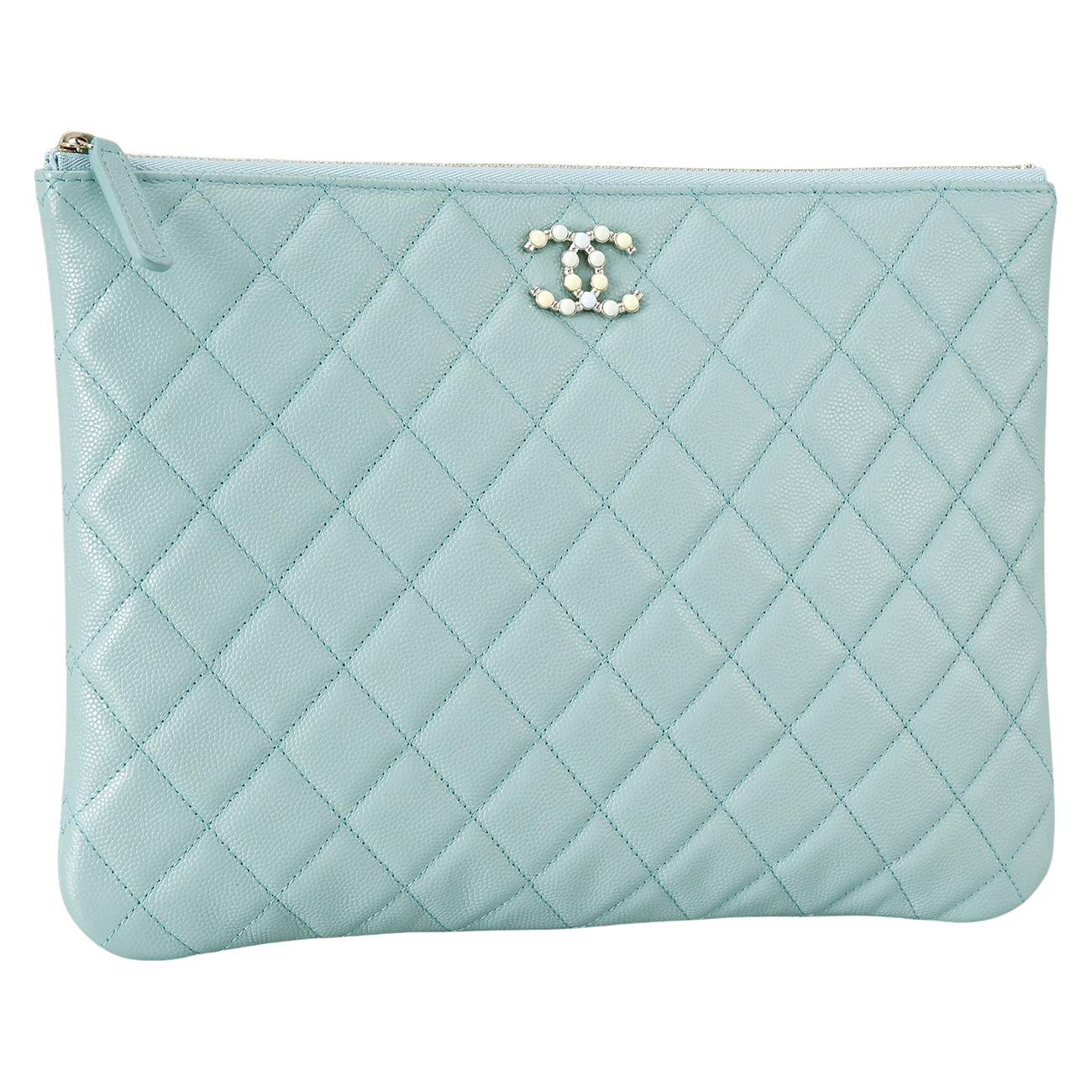 CHANEL(USED)샤넬 캐비어 캐비어 시즌 클러치 미듐