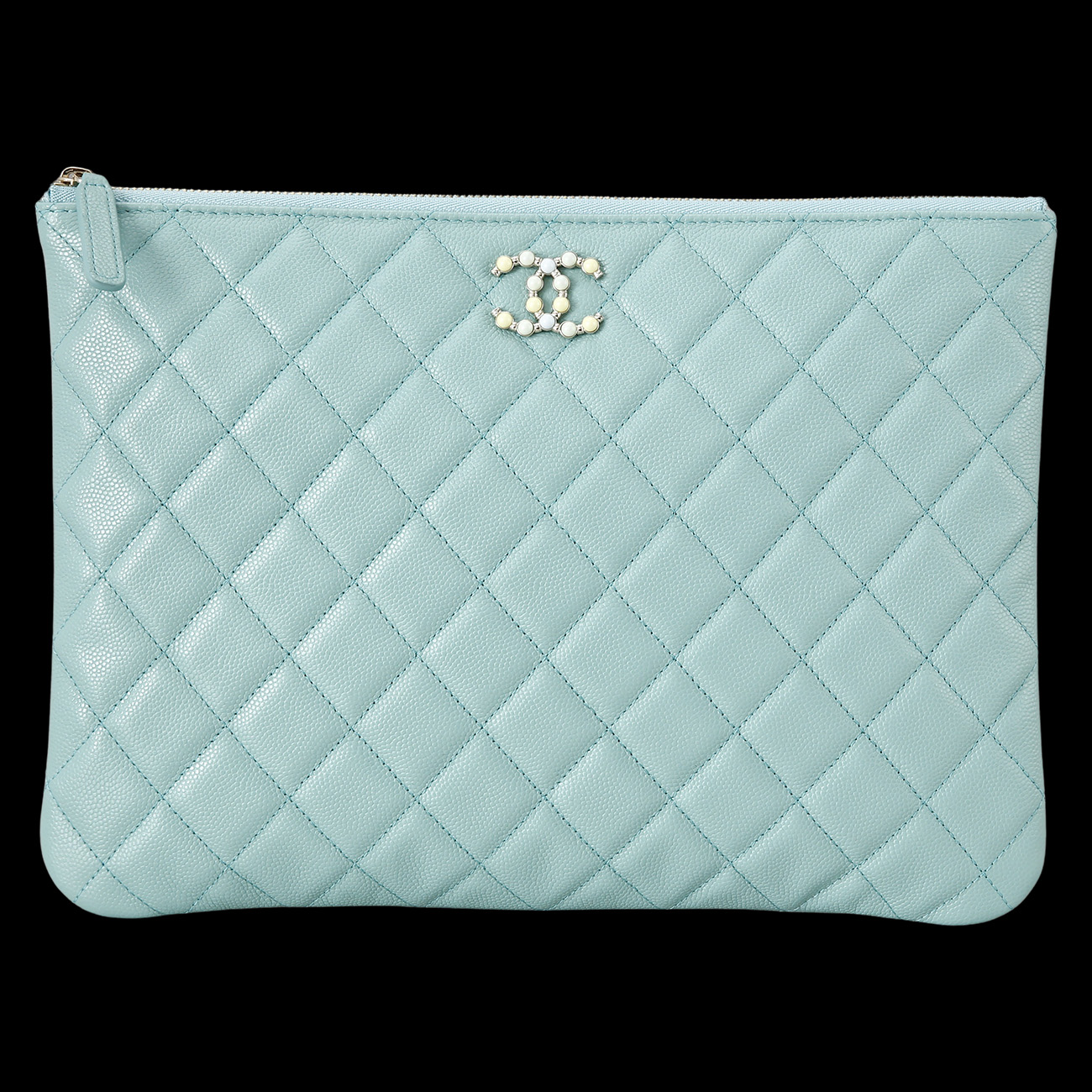 CHANEL(USED)샤넬 캐비어 캐비어 시즌 클러치 미듐