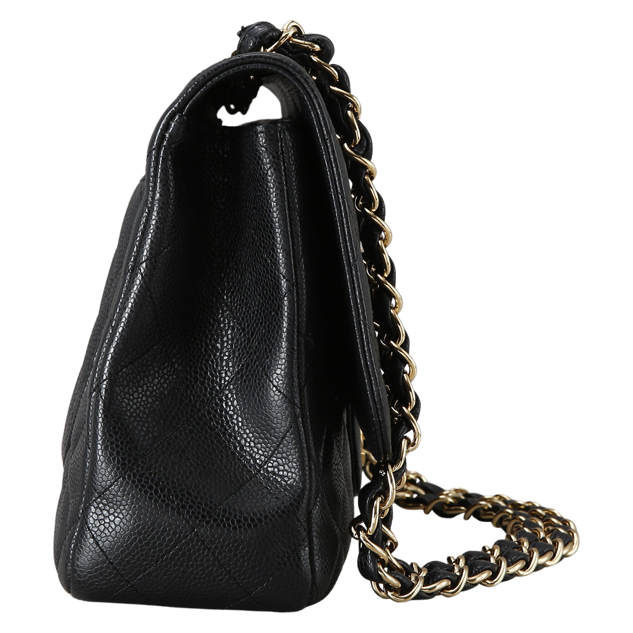 CHANEL(USED)샤넬 클래식 캐비어 점보 금장