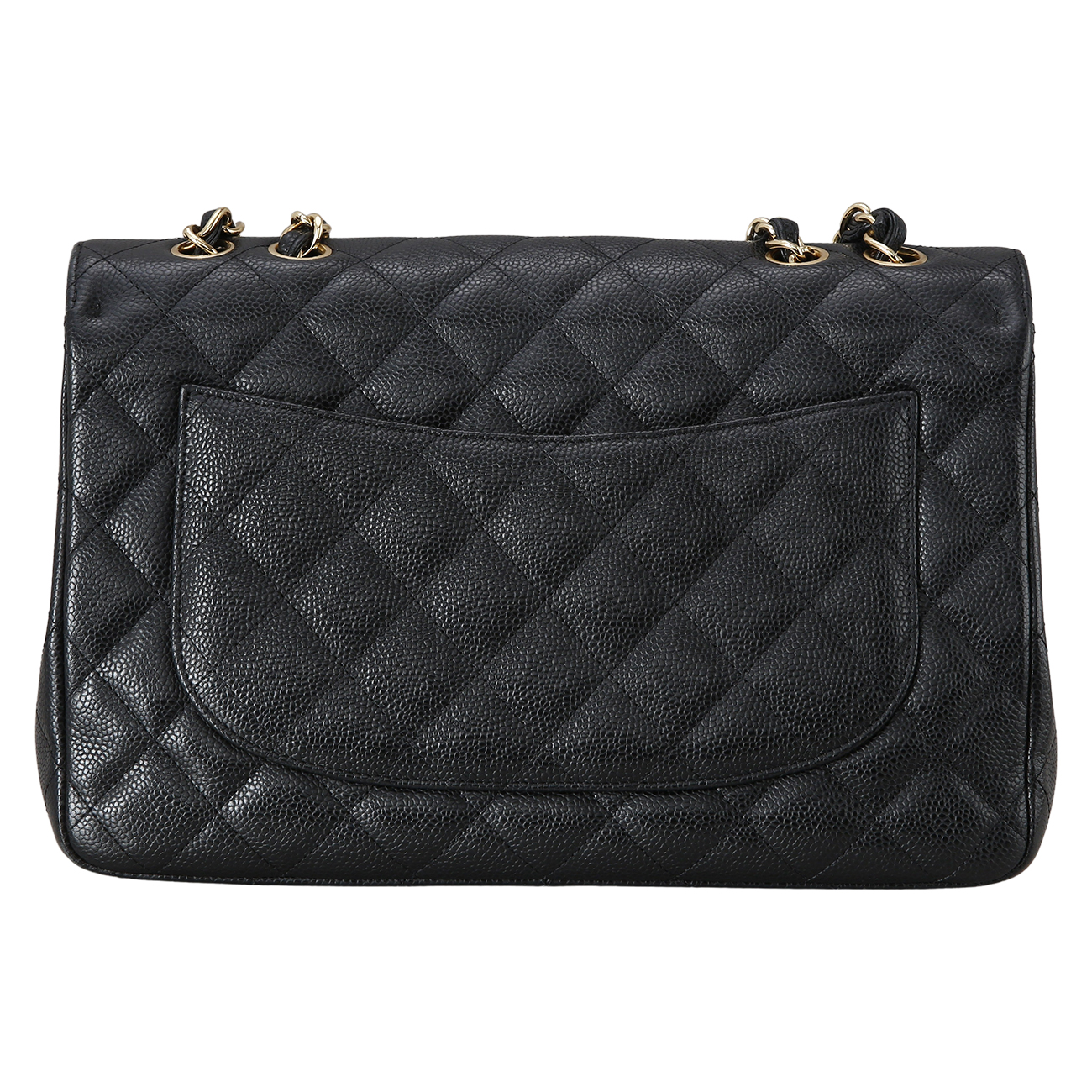 CHANEL(USED)샤넬 클래식 캐비어 점보 금장