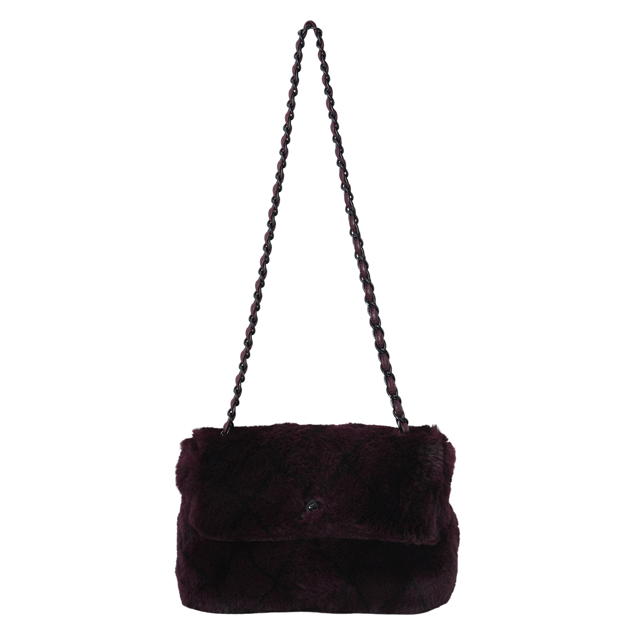 CHANEL(USED)샤넬 시즌 시어링 체인 숄더백