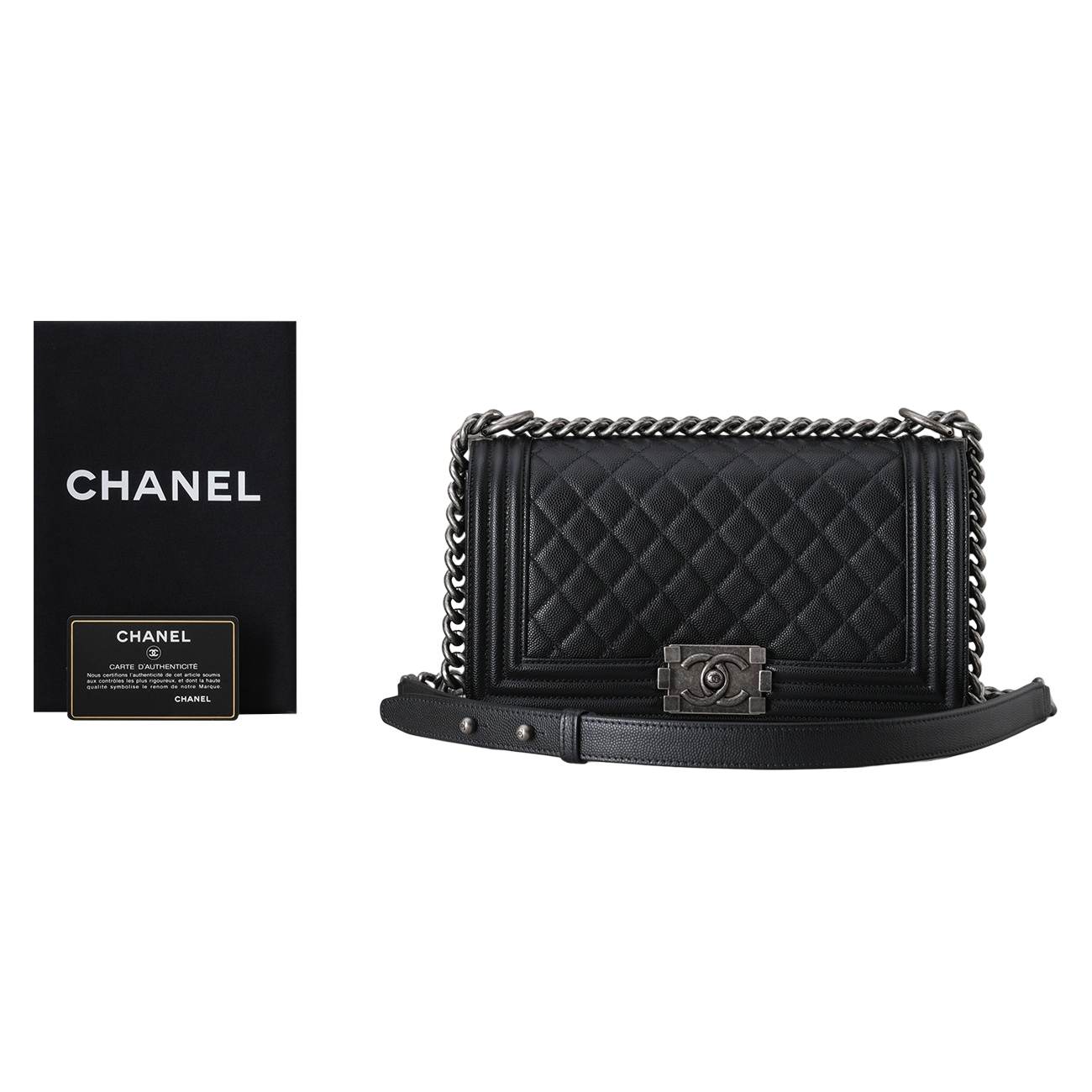 CHANEL(USED)샤넬 캐비어 보이샤넬 플랩백