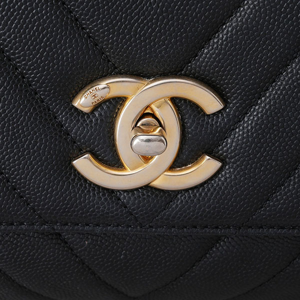 CHANEL(USED)샤넬 쉐브론 코코핸들 미듐