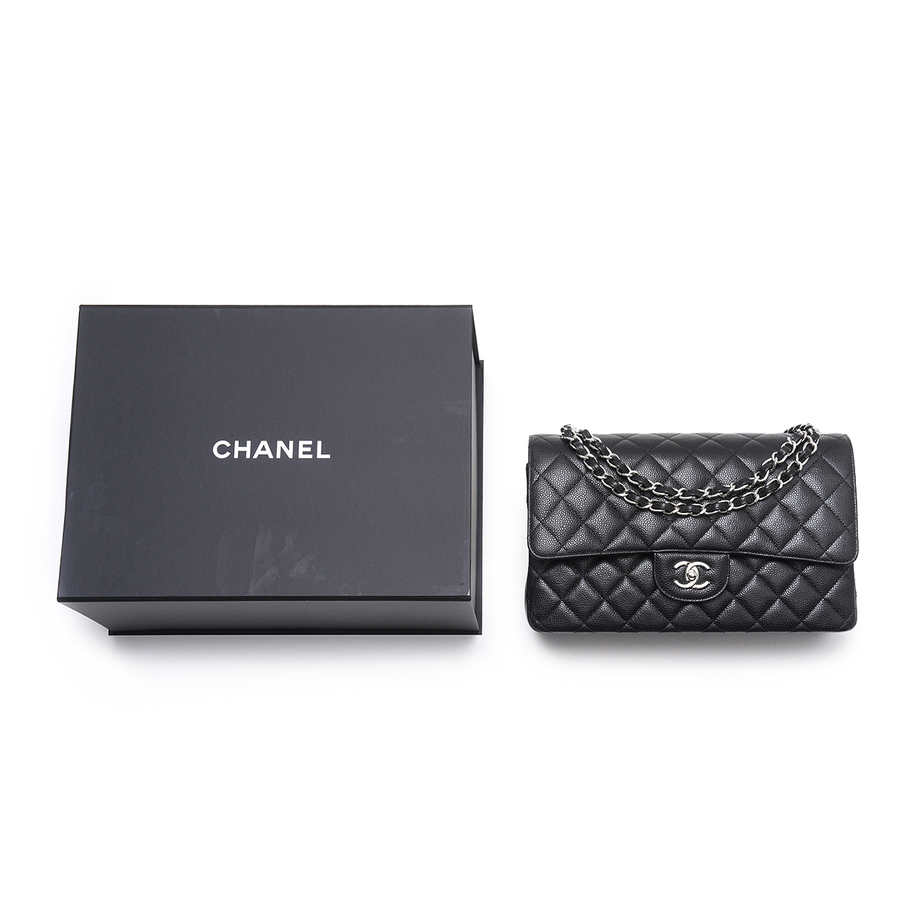 CHANEL(USED)샤넬 A58600 캐비어 클래식 라지 플랩백