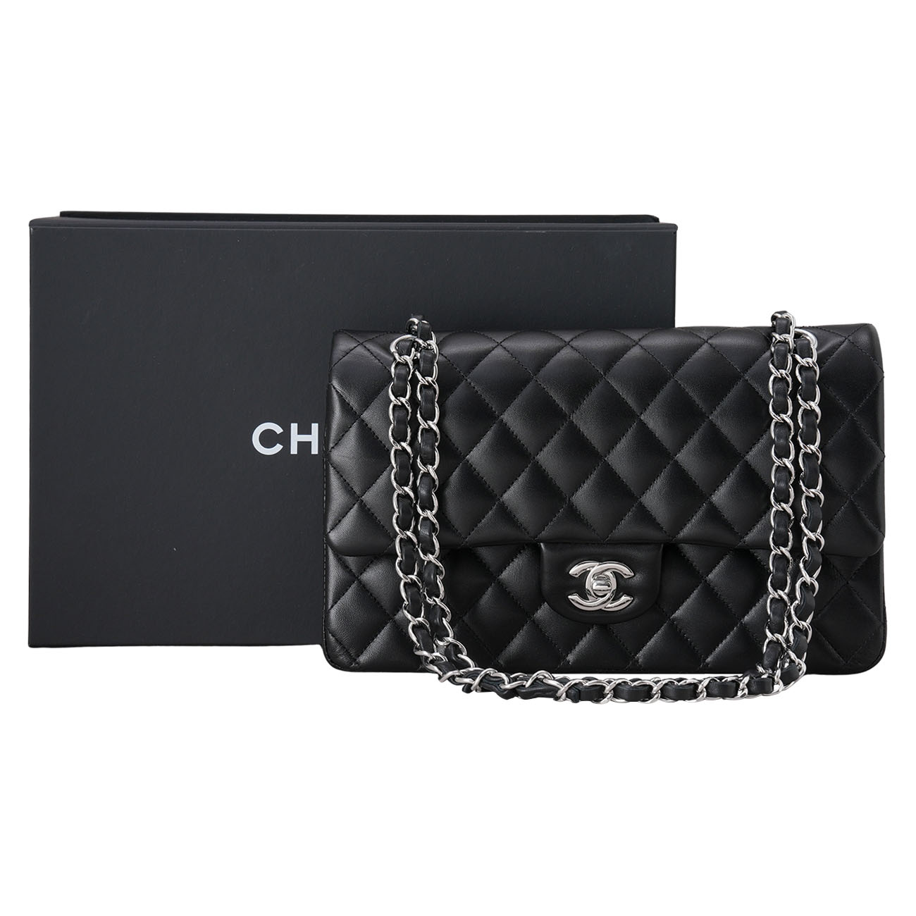 CHANEL(USED)샤넬 램스킨 클래식 미듐 플랩백