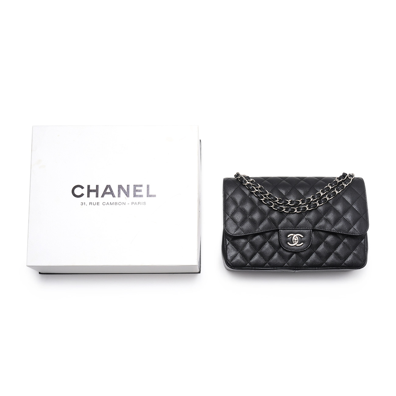 CHANEL(USED)샤넬 캐비어 클래식 점보 플랩백