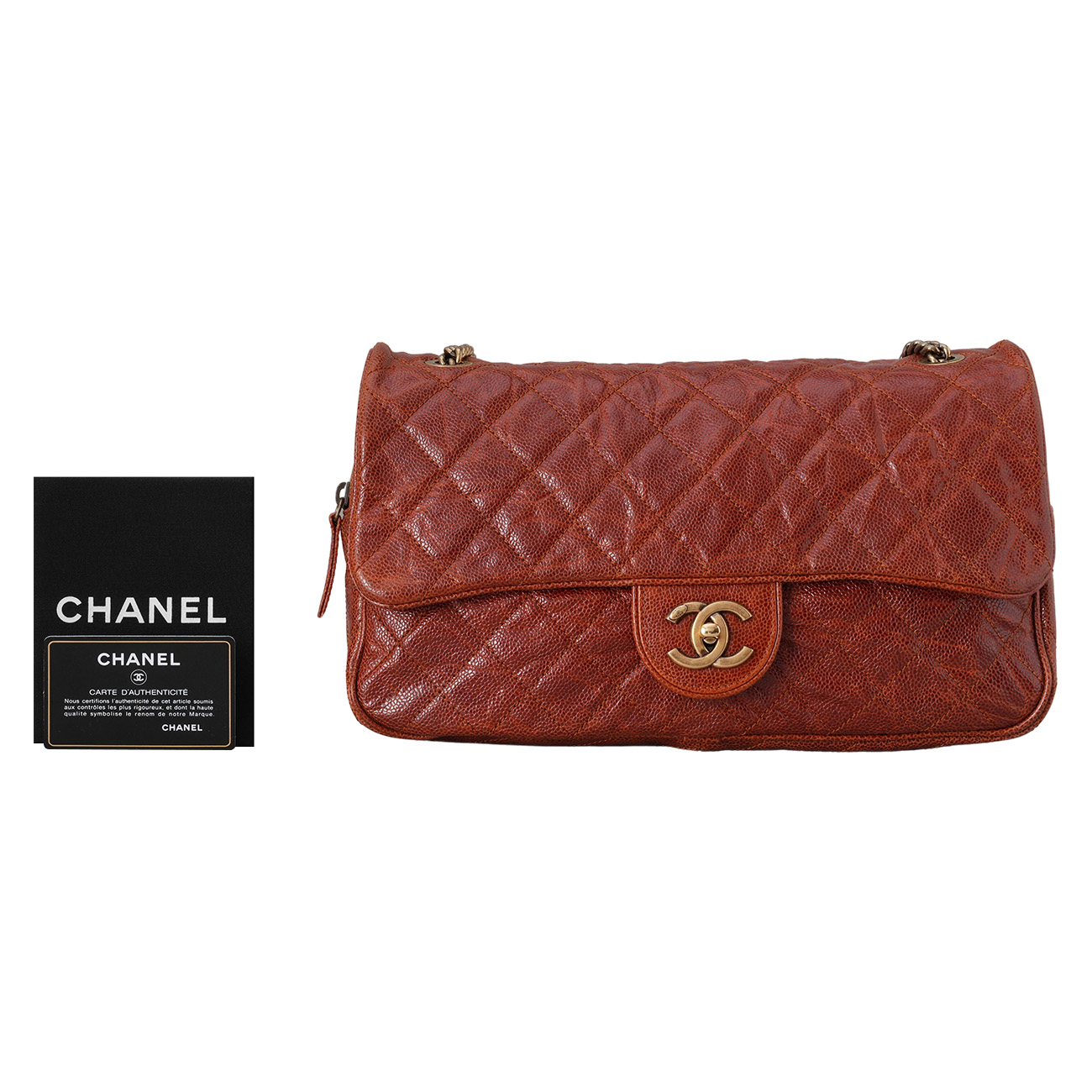 CHANEL(USED)샤넬 시즌 지퍼 체인 플랩백