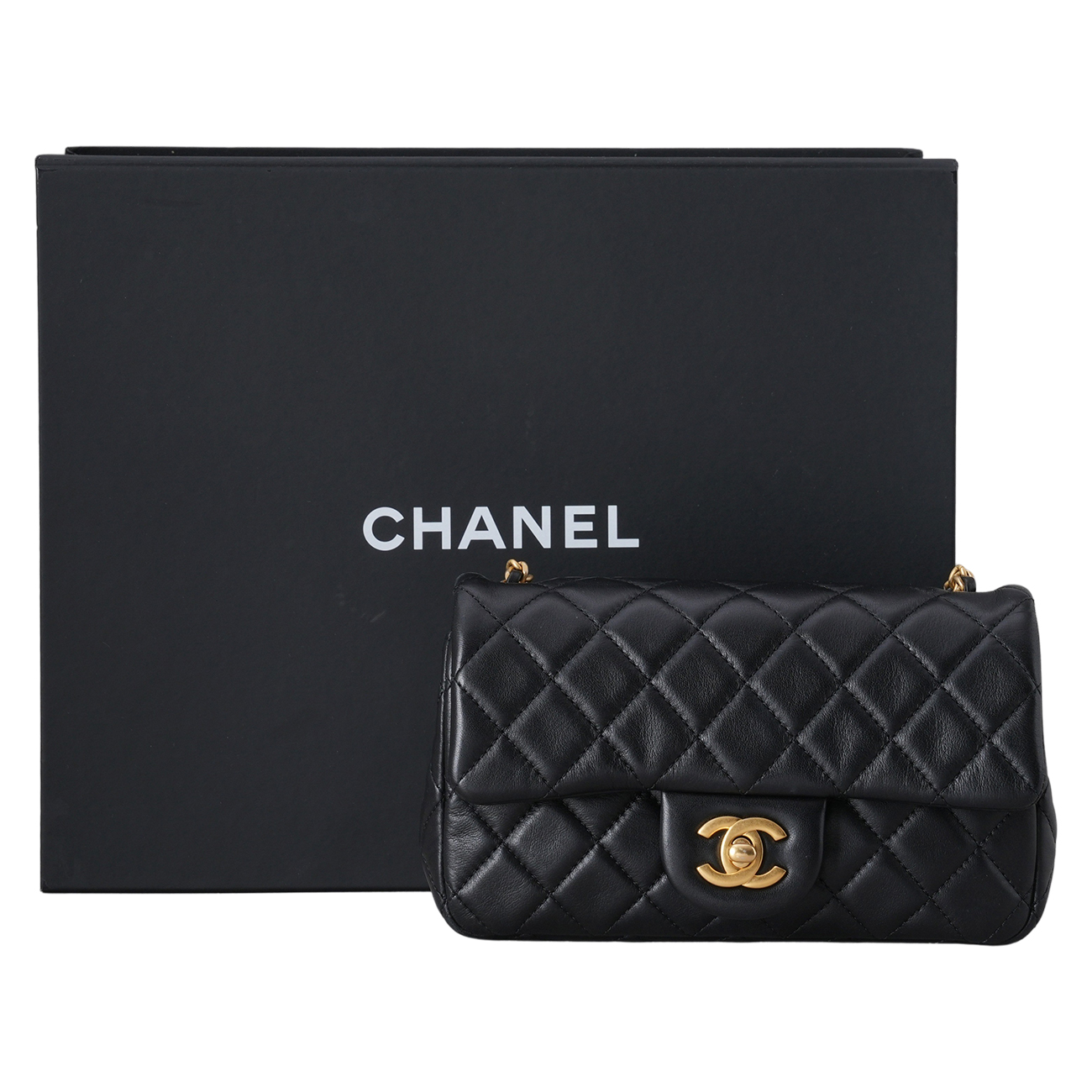 CHANEL(USED)샤넬 램스킨 뉴미니 골든볼