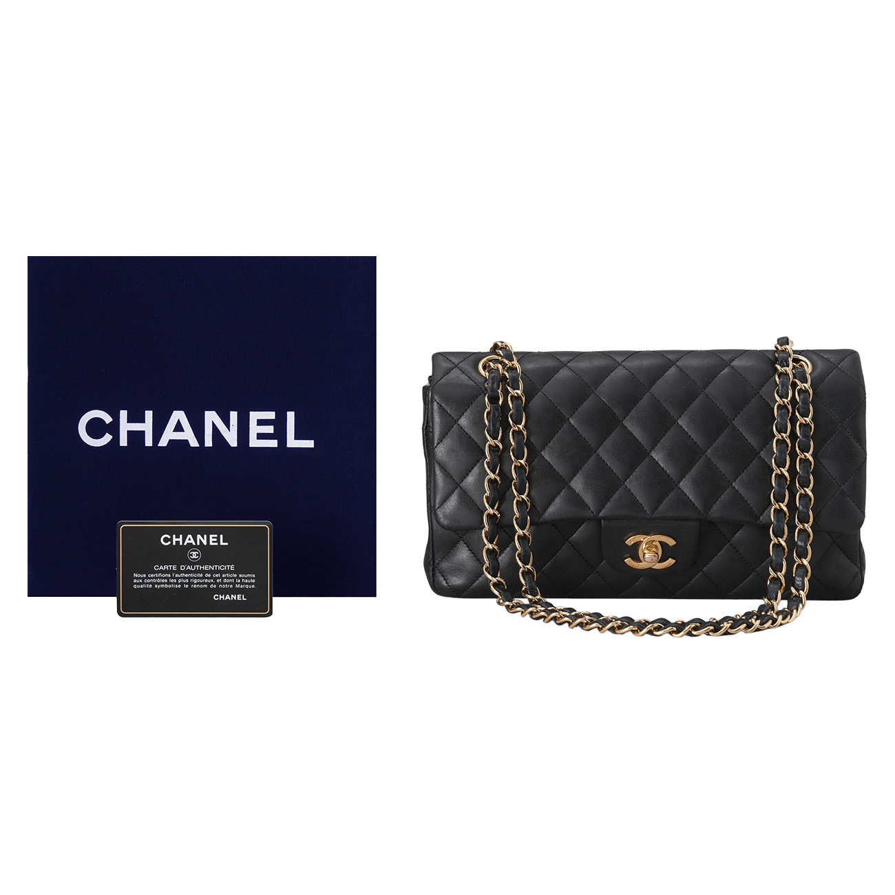 CHANEL(USED)샤넬 램스킨 클래식 미듐 플랩백