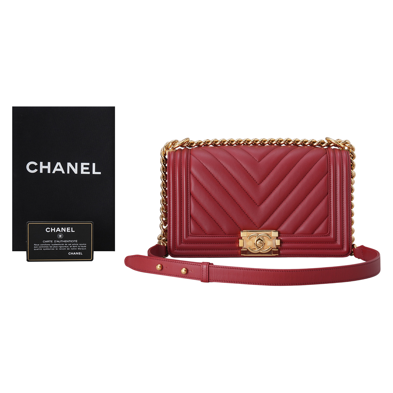 CHANEL(USED)샤넬 쉐브론 보이샤넬 미듐 플랩백