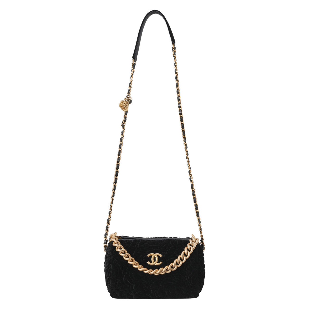 CHANEL(USED)샤넬 AS2622 시즌 까멜리아 볼링 숄더백