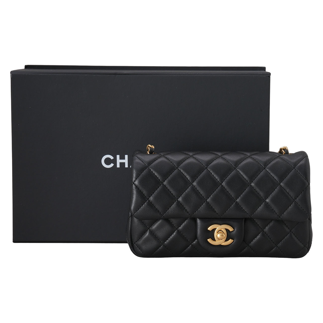CHANEL(USED)샤넬 램스킨 뉴미니 골든볼