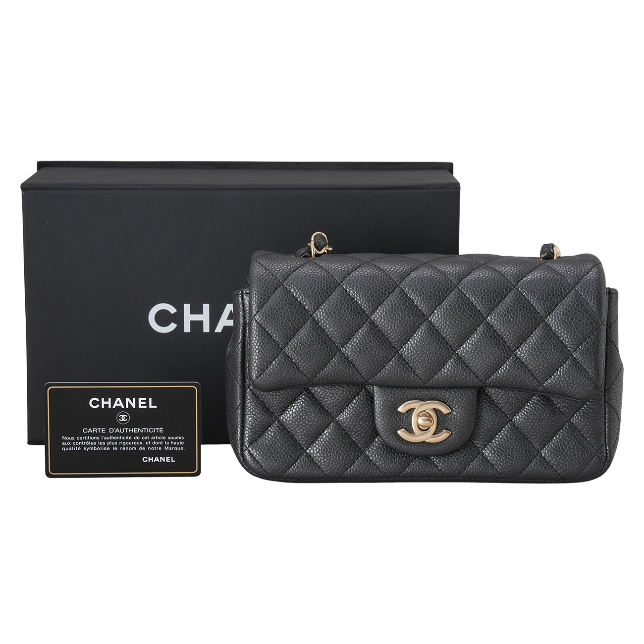 CHANEL(USED)샤넬 시즌 컬러 캐비어 클래식 뉴미니 플랩백