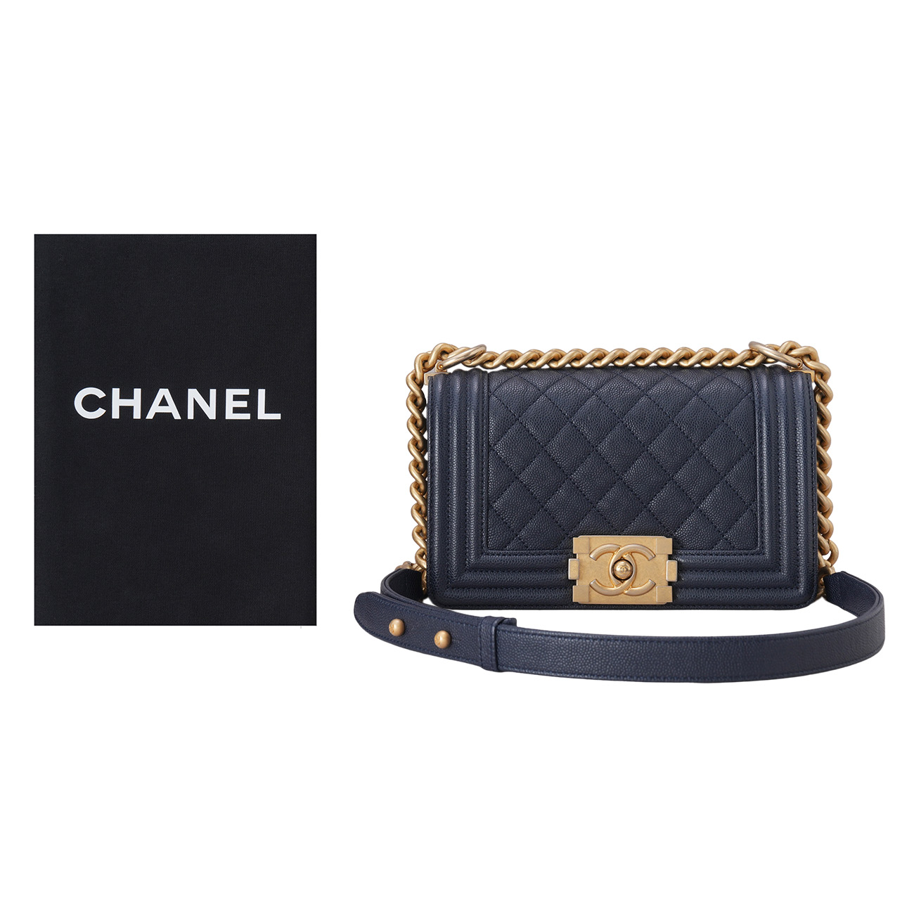 CHANEL(USED)샤넬 캐비어 보이샤넬 스몰
