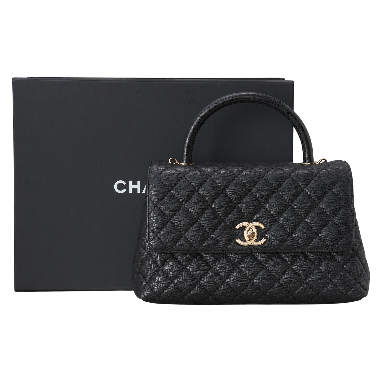 CHANEL(USED)샤넬 캐비어 코코핸들 미듐