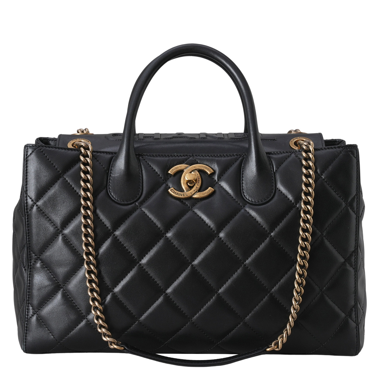 CHANEL(USED)샤넬 CC로고 탑 핸들겸 숄더백