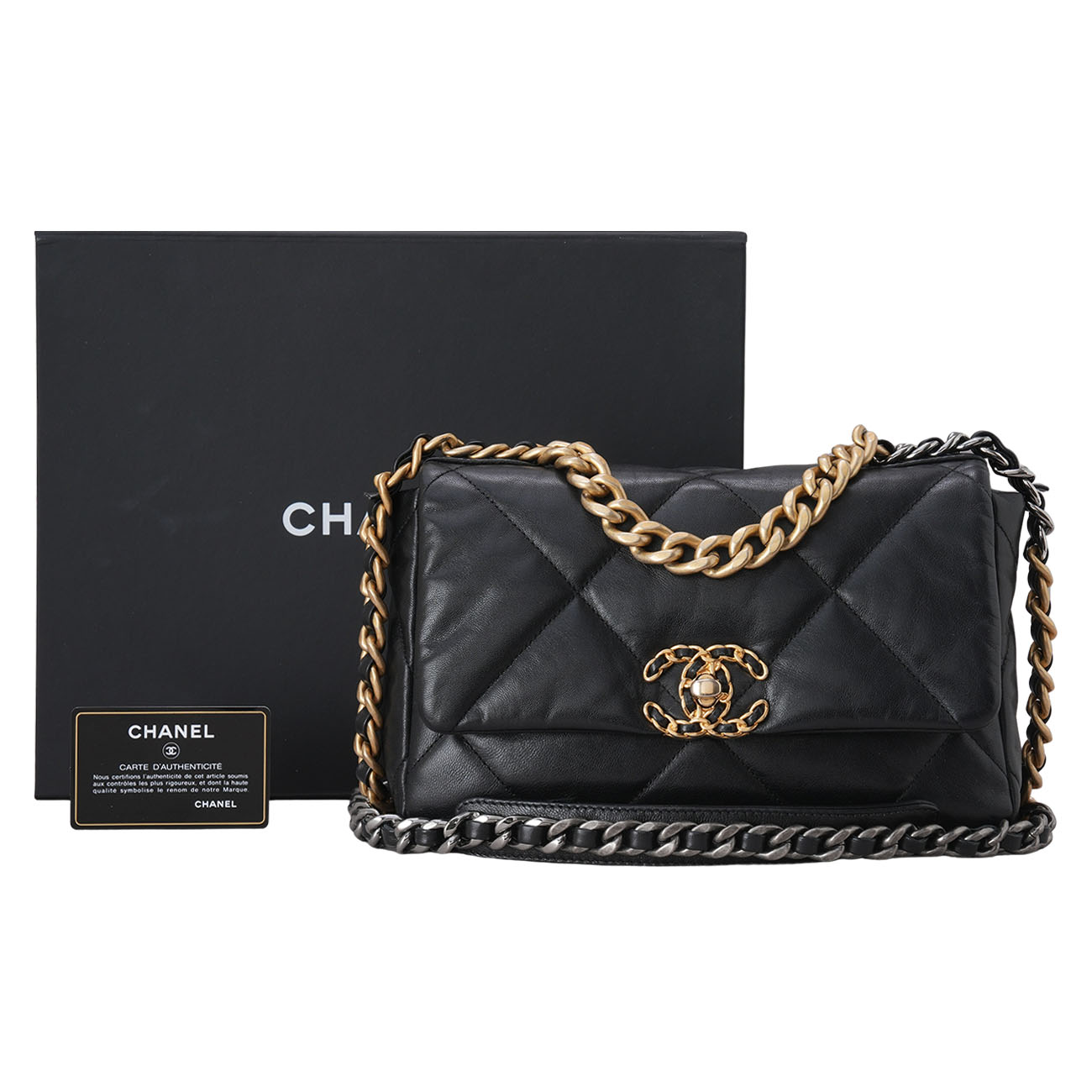 CHANEL(USED)샤넬 19백 미듐 고트스킨