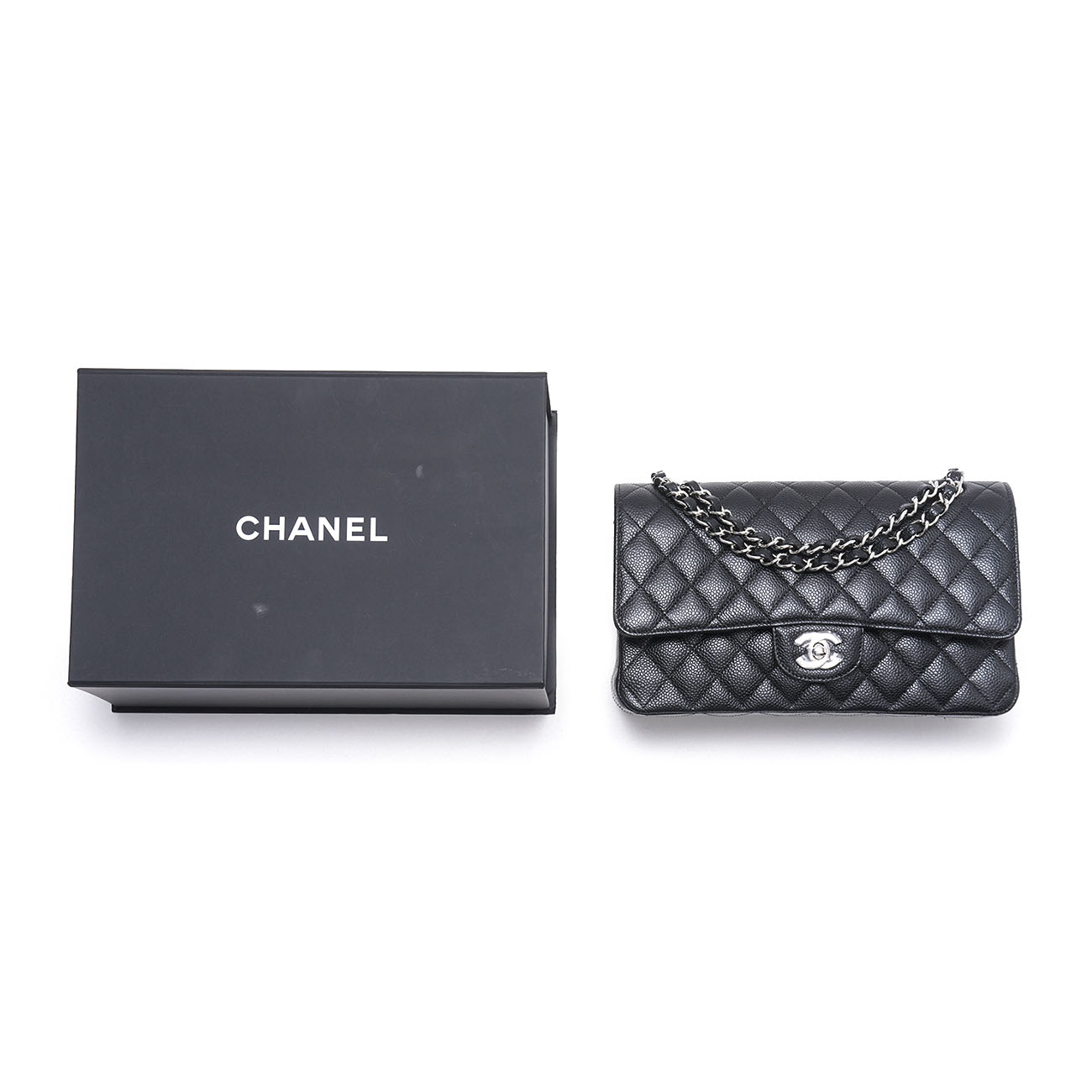 CHANEL(USED)샤넬 A01112 캐비어 클래식 미듐 플랩백