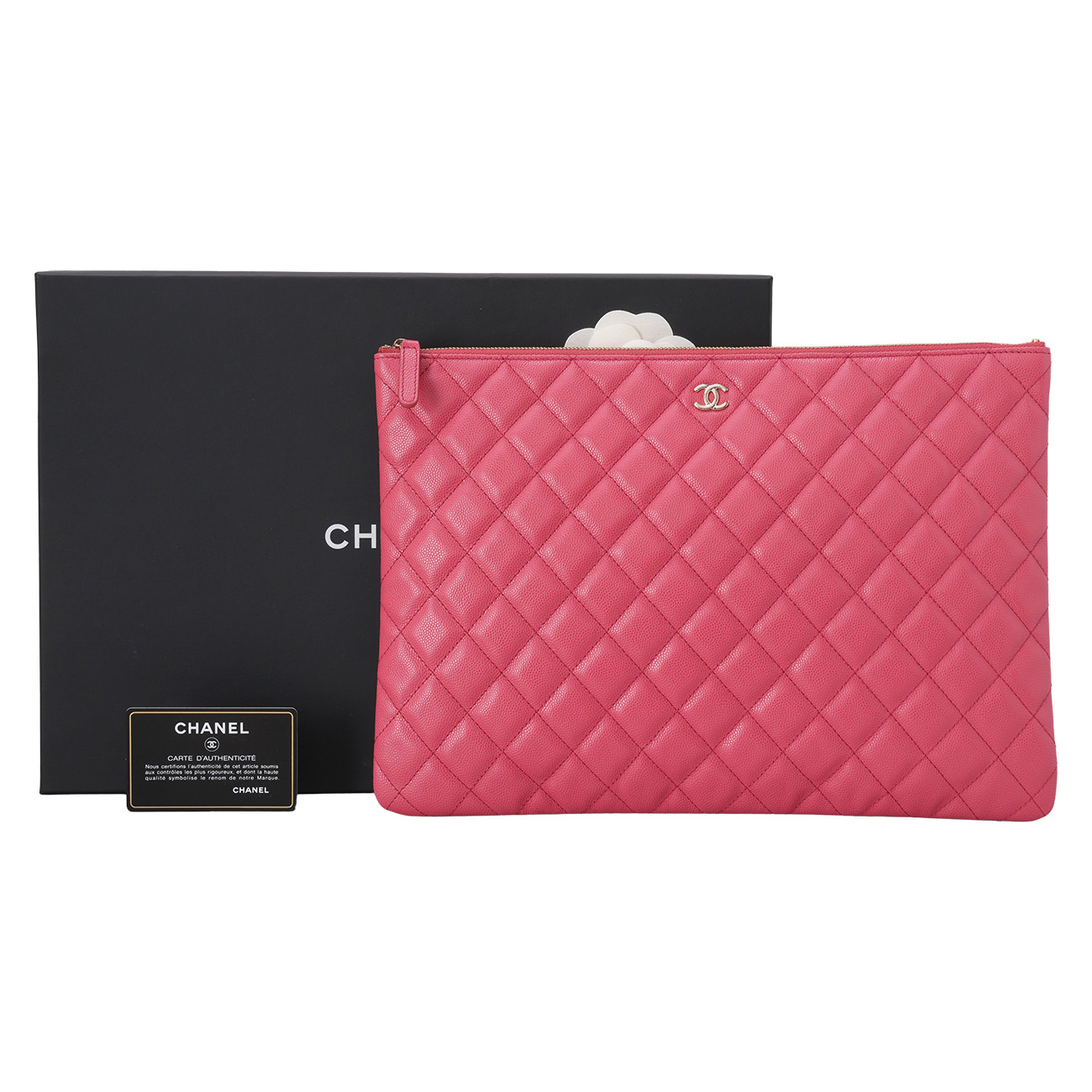 CHANEL(USED)샤넬 캐비어 클래식 클러치 라지