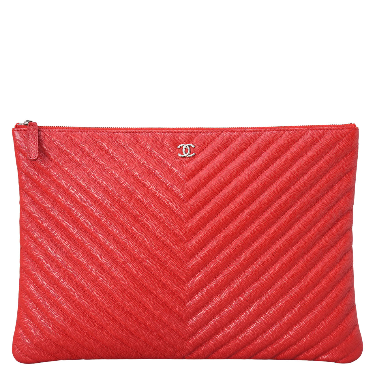 CHANEL(USED)샤넬 쉐브론 클래식 클러치 라지