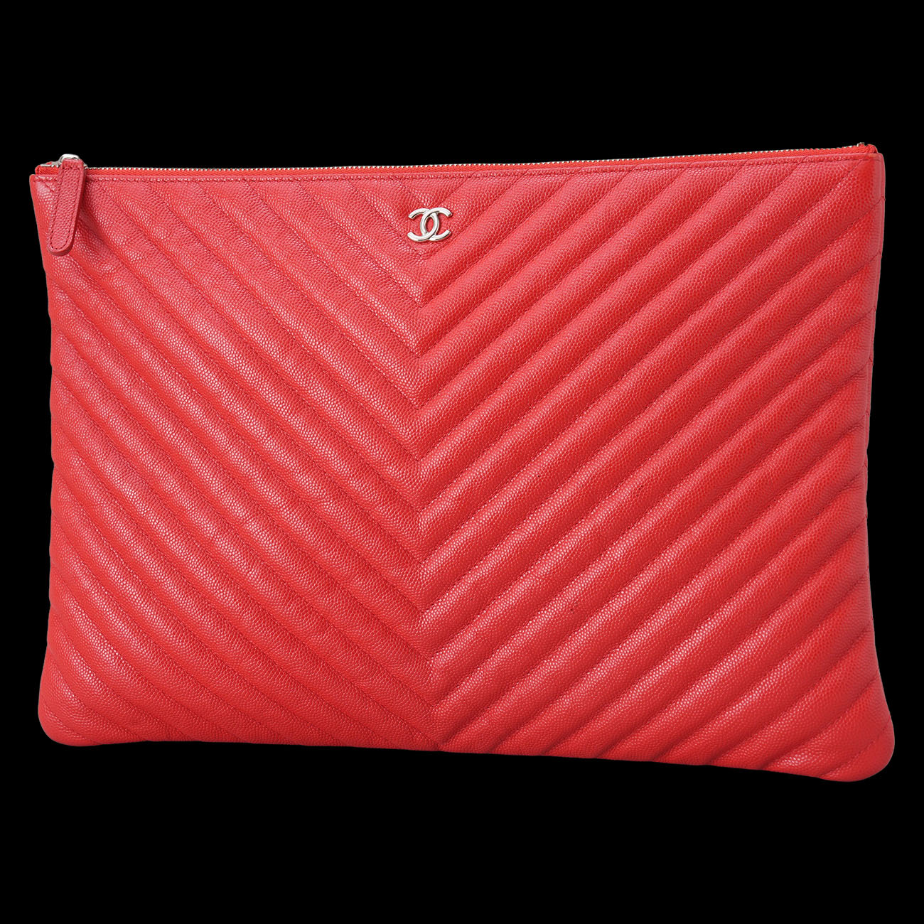 CHANEL(USED)샤넬 쉐브론 클래식 클러치 라지