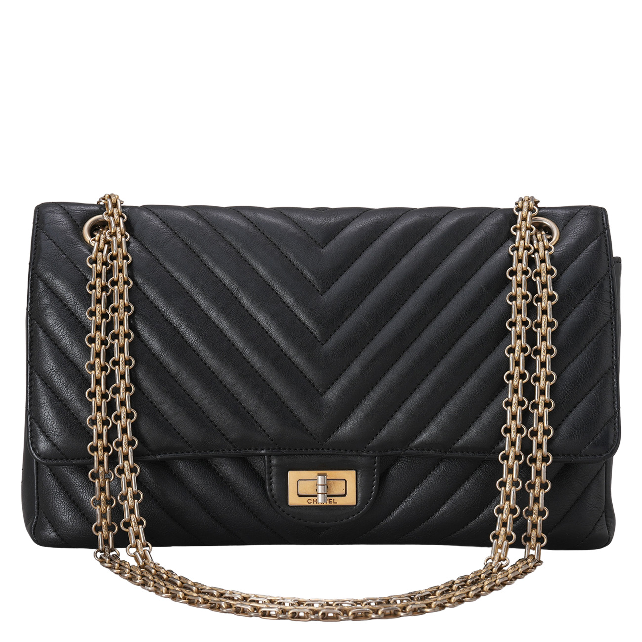 CHANEL(USED)샤넬 쉐브론 2.55 빈티지 28 플랩백